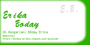 erika boday business card